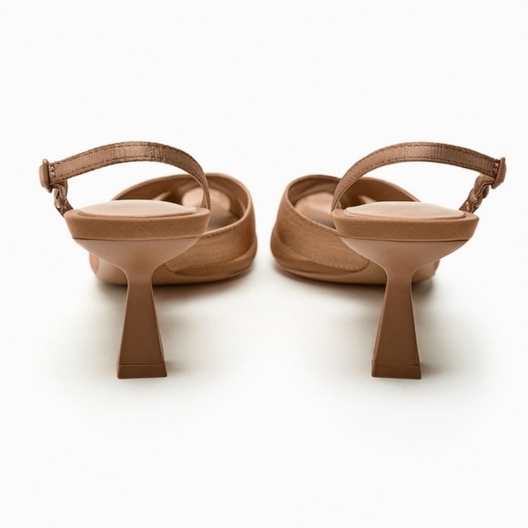 ZARA MESH SLINGBACK HEELS - Picture 7 of 8